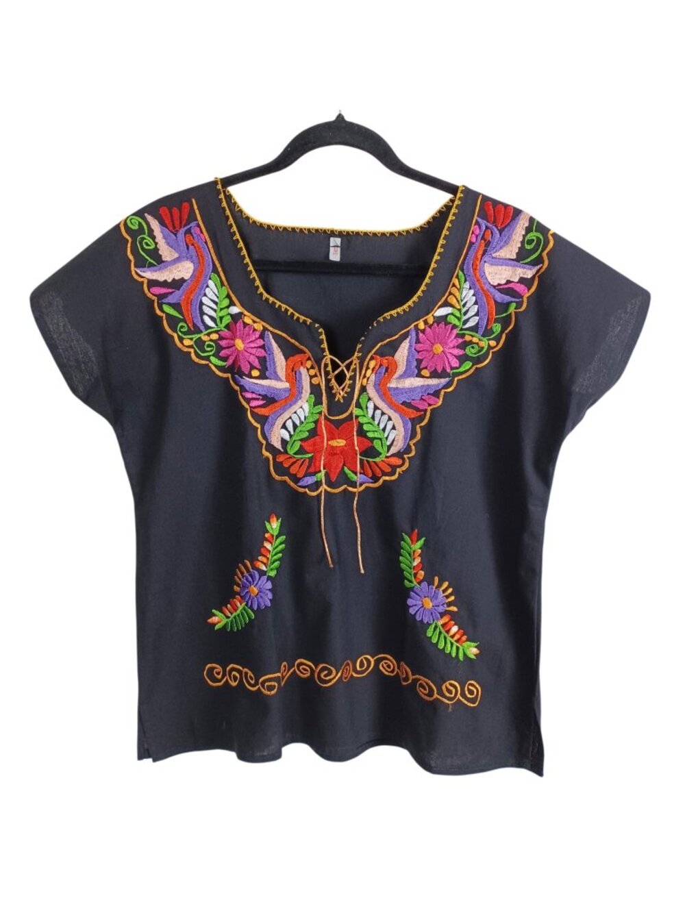 Indigenous Community of San Andrés Authentic Mexican Embroidered Top (M)